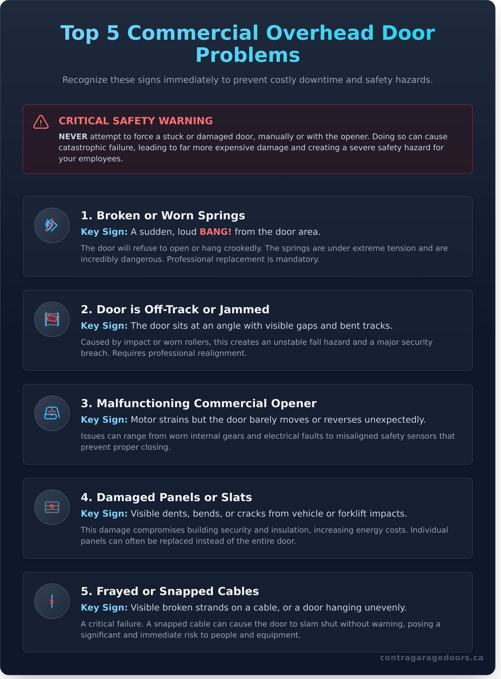 Overhead Door: The Business Owner’s Guide to Types, Repair, and Maintenance - Infographic